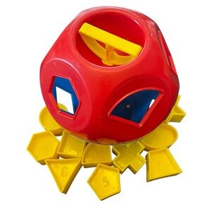 Tupperware Tuppertoys Classic SHAPE-O-BALL Toy Shape Sorter Complete w 10 Shapes